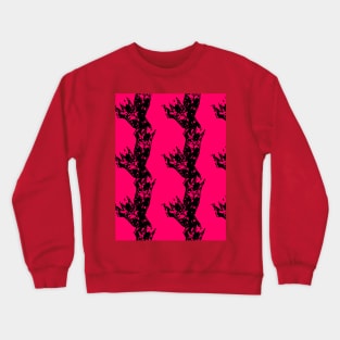 Black grunge on a red, pink background, abstraction Crewneck Sweatshirt